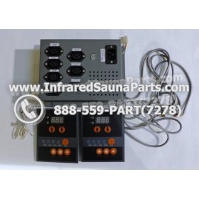 COMPLETE CONTROL POWER BOX WITH CONTROL PANEL - COMPLETE CONTROL POWER BOX FOR  INFRARED SAUNA 110v 120v WITH TWO CONTROL PANELS UNIVERSAL 6