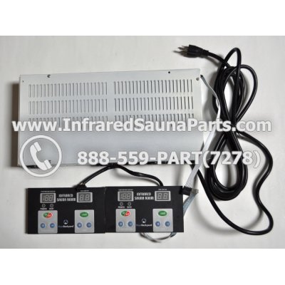 COMPLETE CONTROL POWER BOX WITH CONTROL PANEL - COMPLETE CONTROL POWER BOX JOSEN INFRARED SAUNA STYLE 1 WITH TWO CONTROL PANELS 1