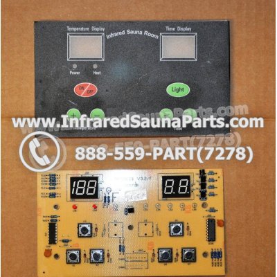 CIRCUIT BOARDS WITH  FACE PLATES - CIRCUIT BOARD WITH FACE PLATE WASAUNA INFRARED SAUNA NYSN2DB V3.2F 1